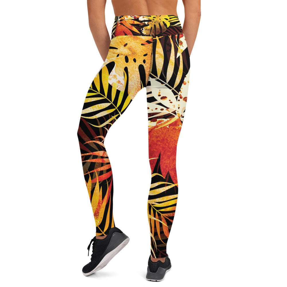 Deep Tropics Yoga Leggings