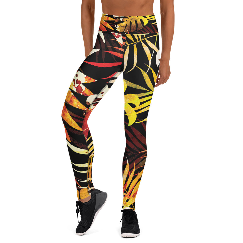 Deep Tropics Yoga Leggings