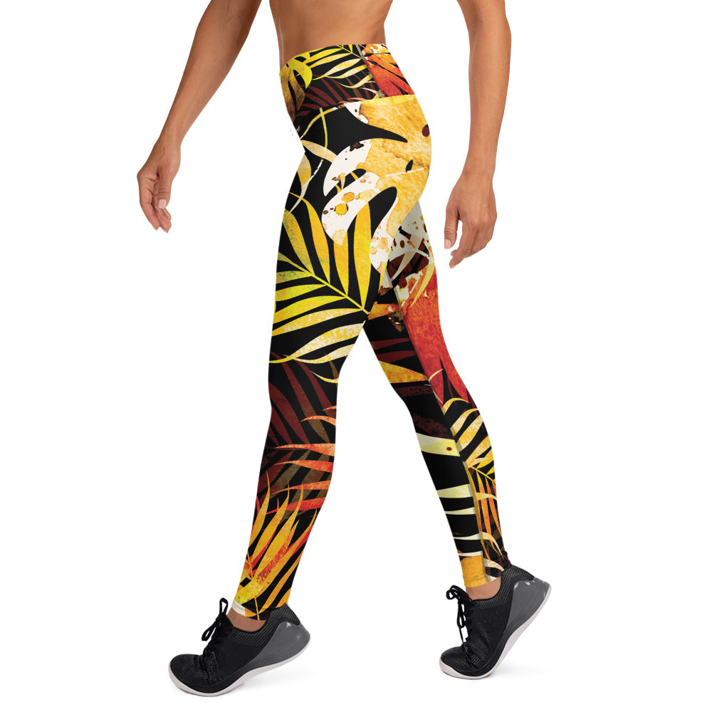 Deep Tropics Yoga Leggings