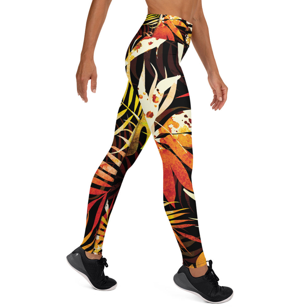 Deep Tropics Yoga Leggings