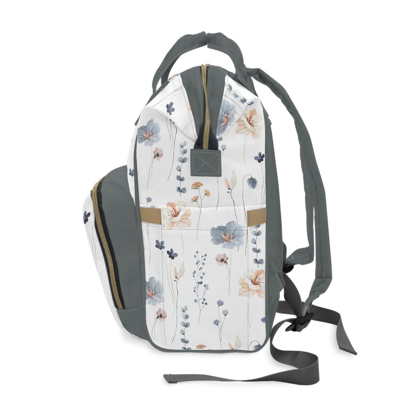 KLYKI Co. Floral Multifunctional Diaper Backpack