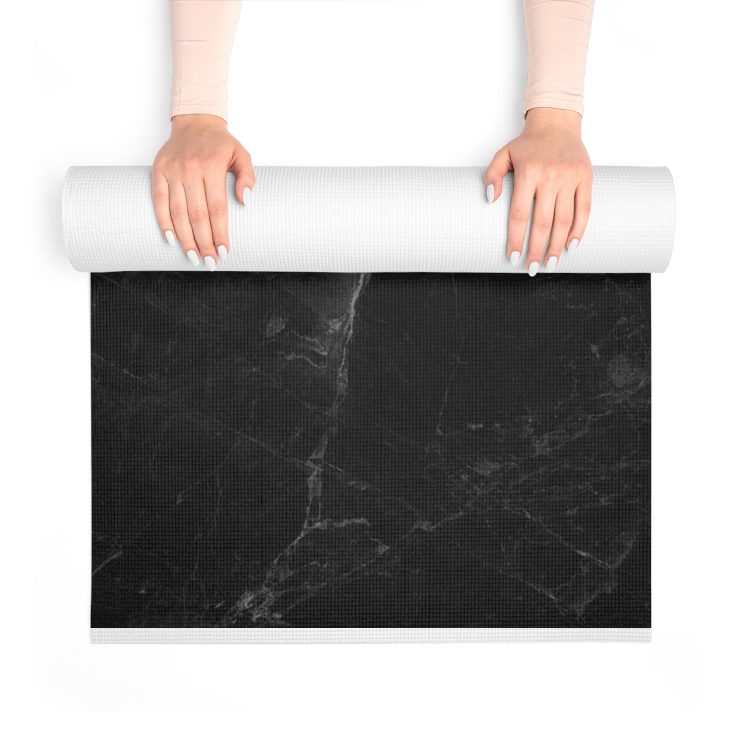 Black Marble Foam Yoga Mat