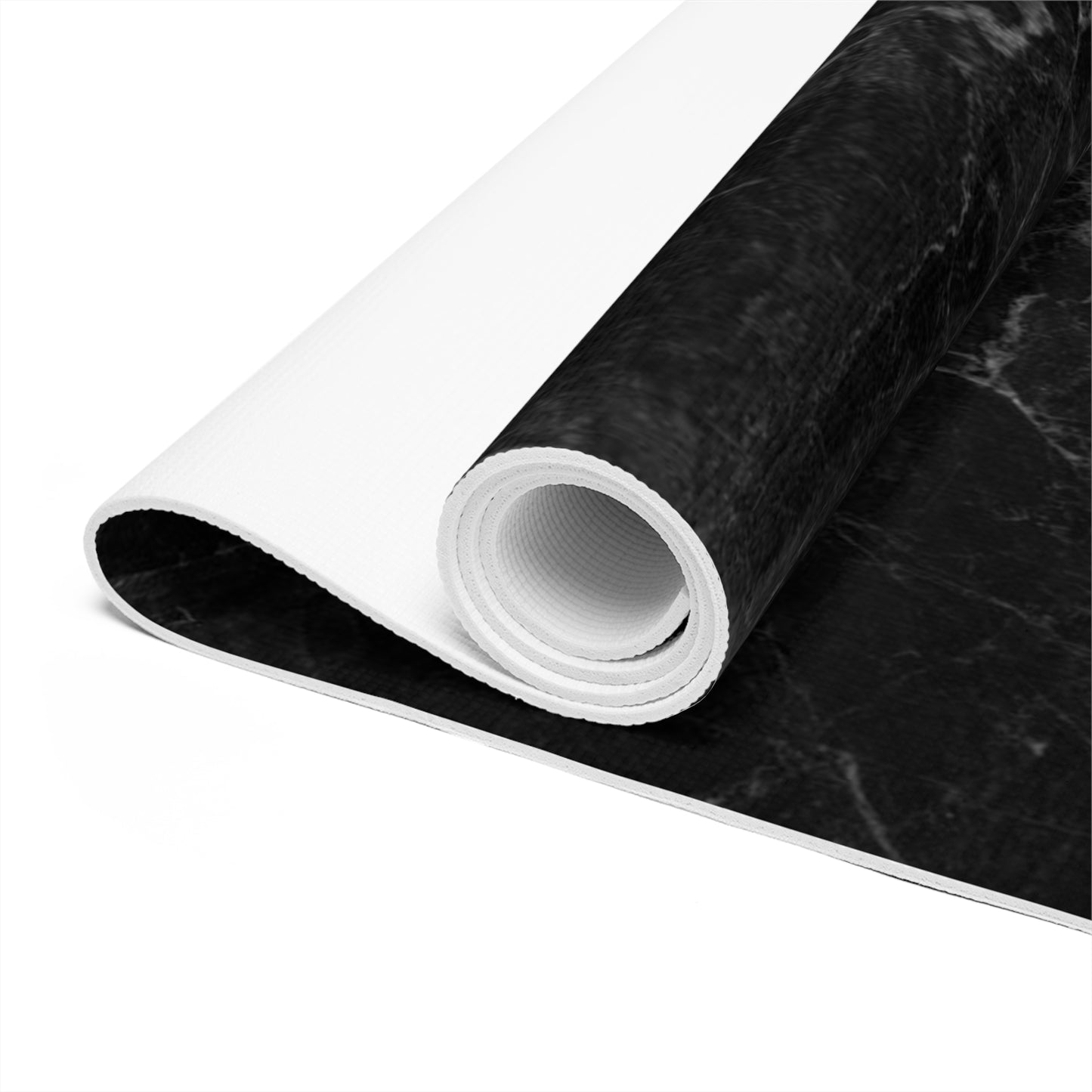 Black Marble Foam Yoga Mat