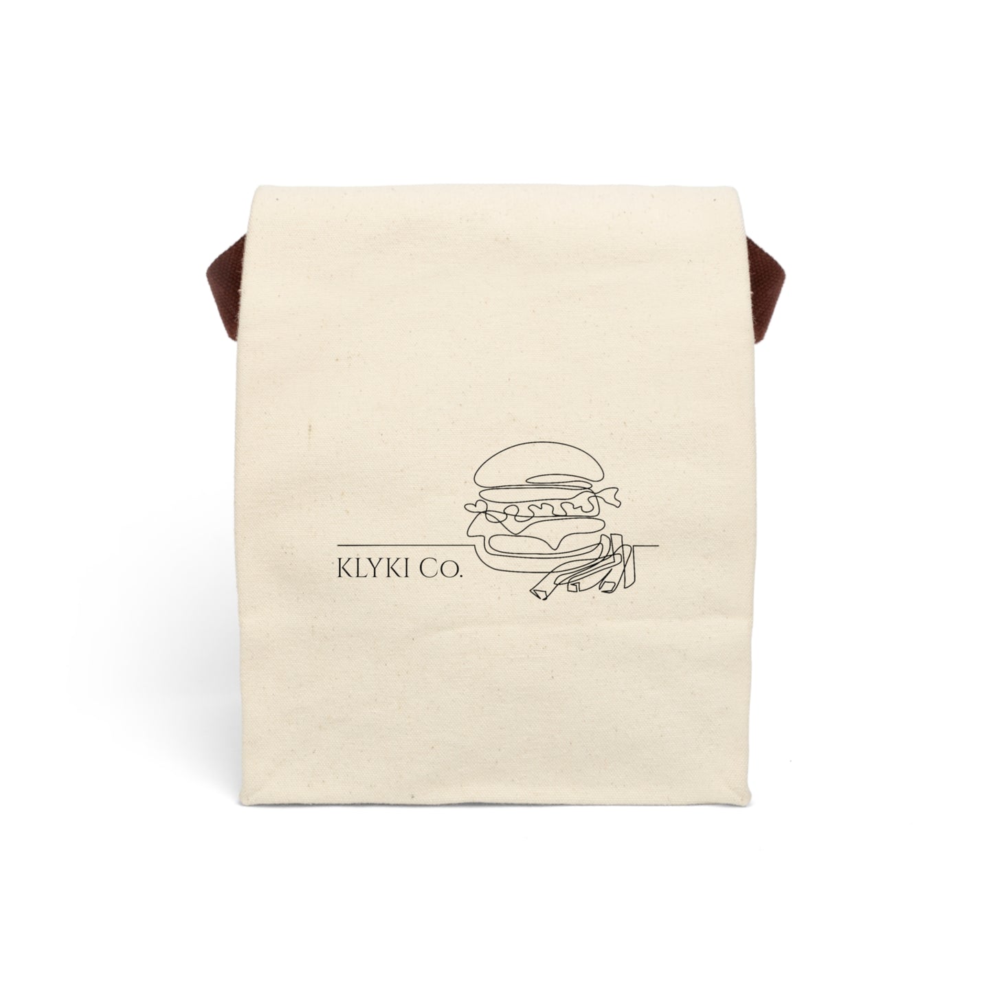 Burger and Chips - Canvas Lunch Bag With Strap