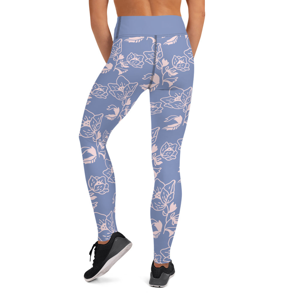 Cool Blooms Yoga Leggings with Pocket