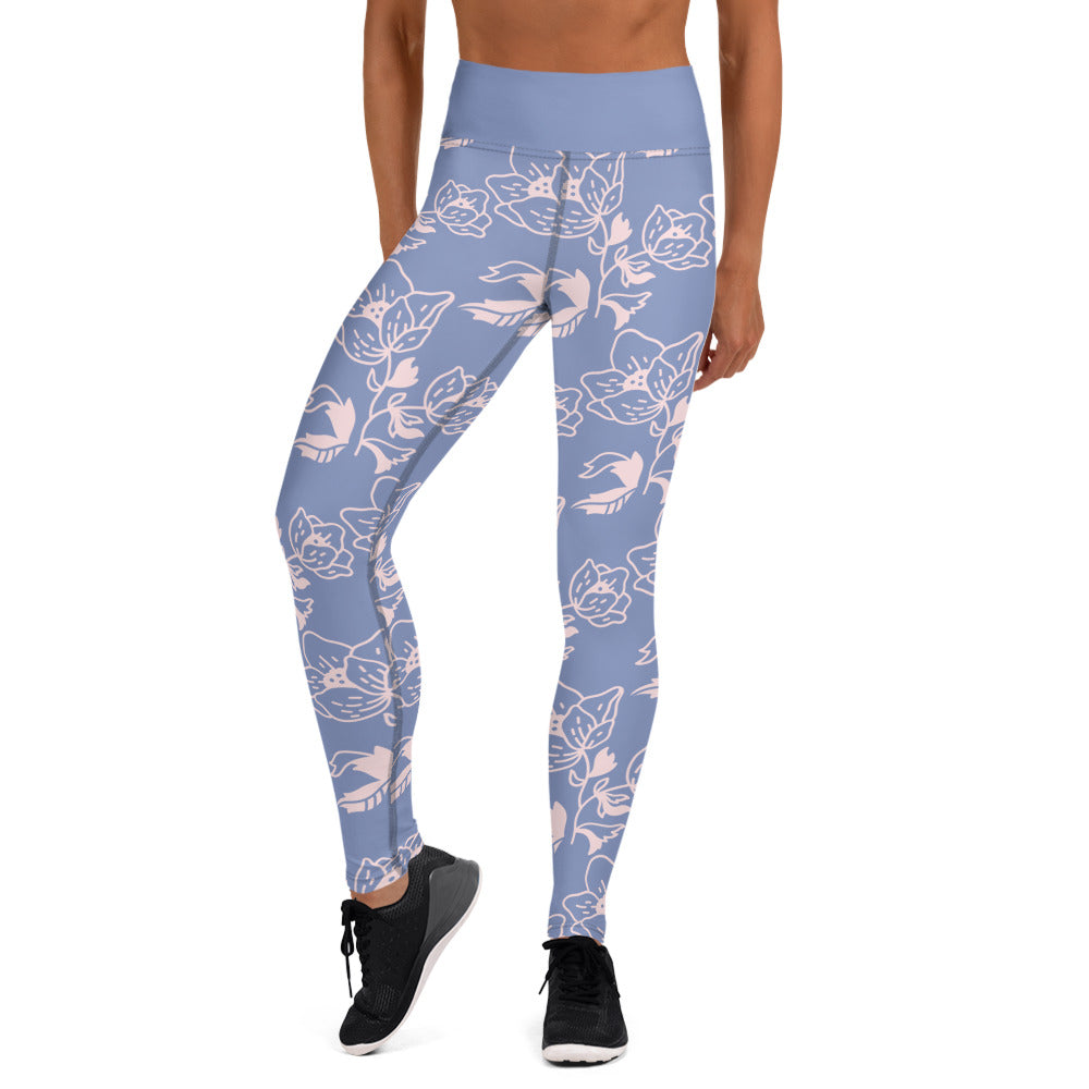 Cool Blooms Yoga Leggings with Pocket