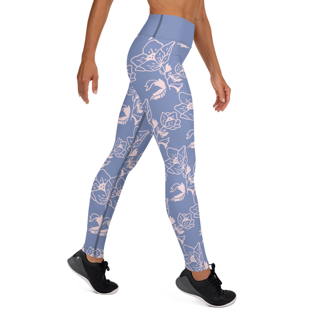 Cool Blooms Yoga Leggings with Pocket