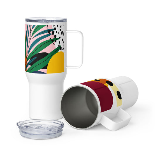 Jungle Travel mug with a handle