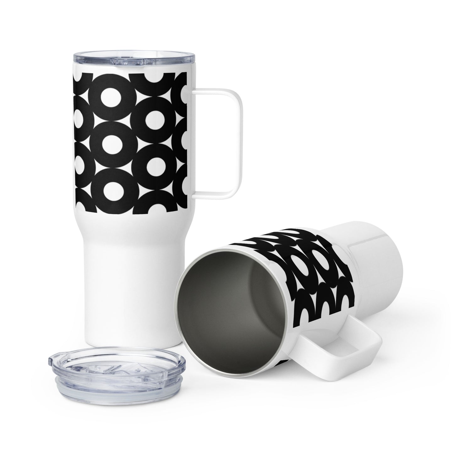 Holey Moley Travel mug with a handle