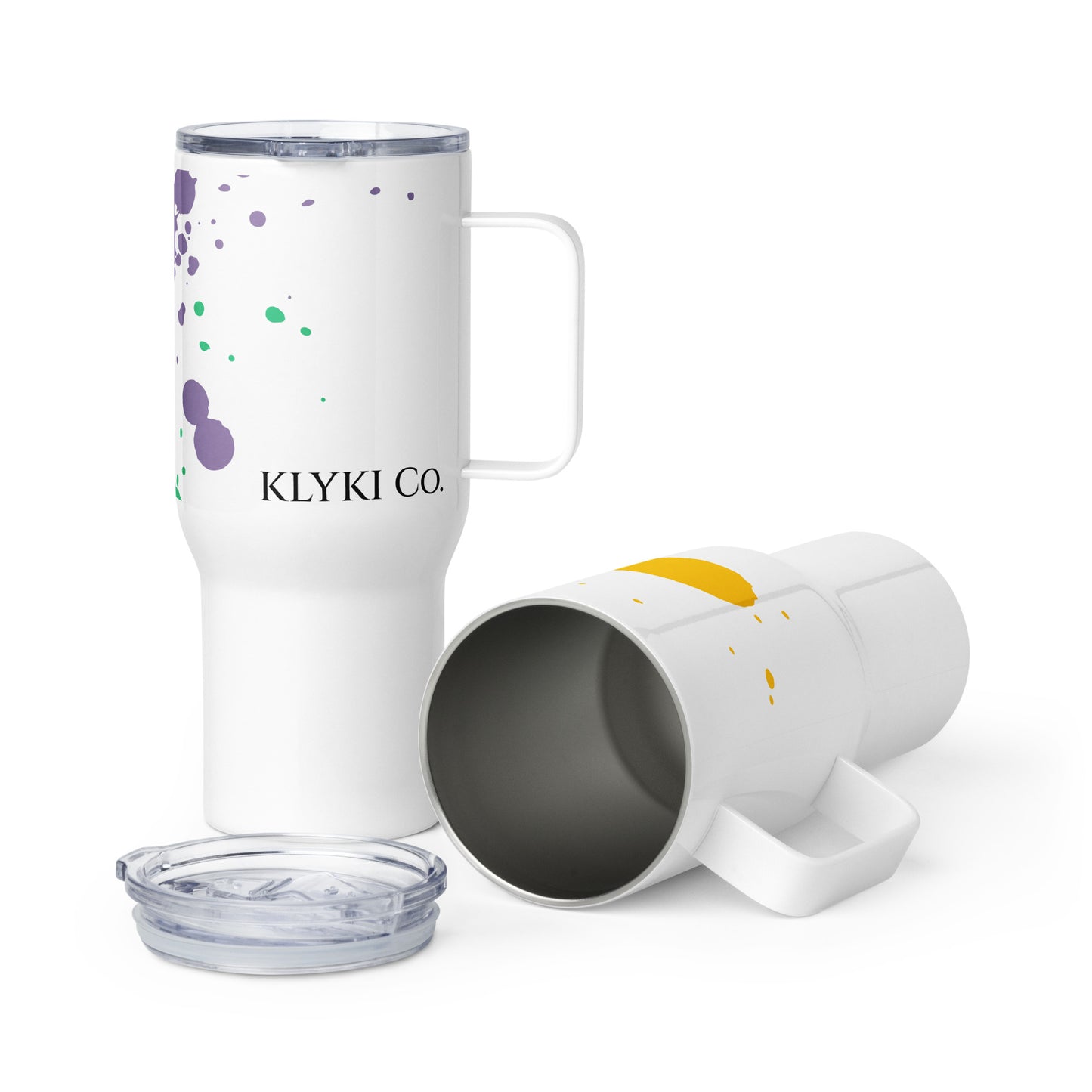 Splat Travel mug with a handle