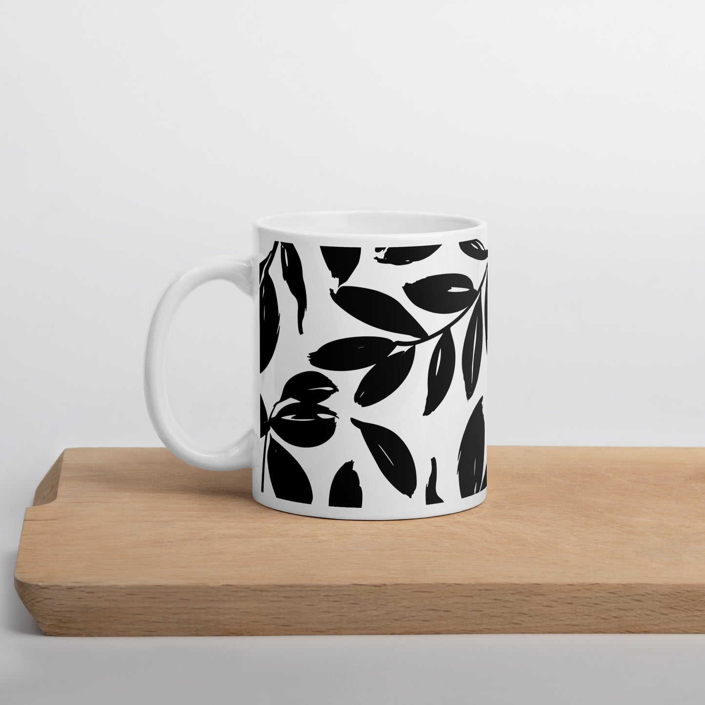 Leafy glossy mug