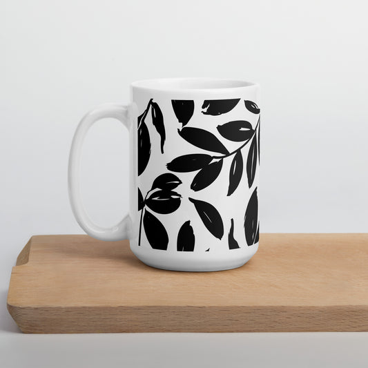Leafy glossy mug